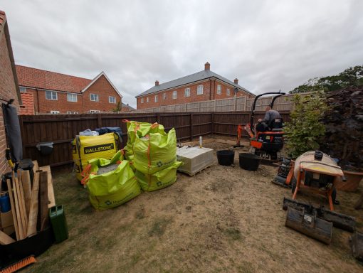 Fully loaded with materials to complete the project