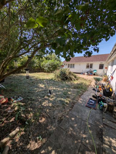 Garden clearance underway in Haughley, Suffolk